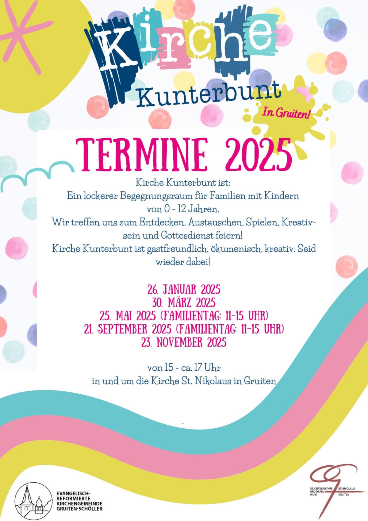 Kirche Kunterbunt,  Termine 2025