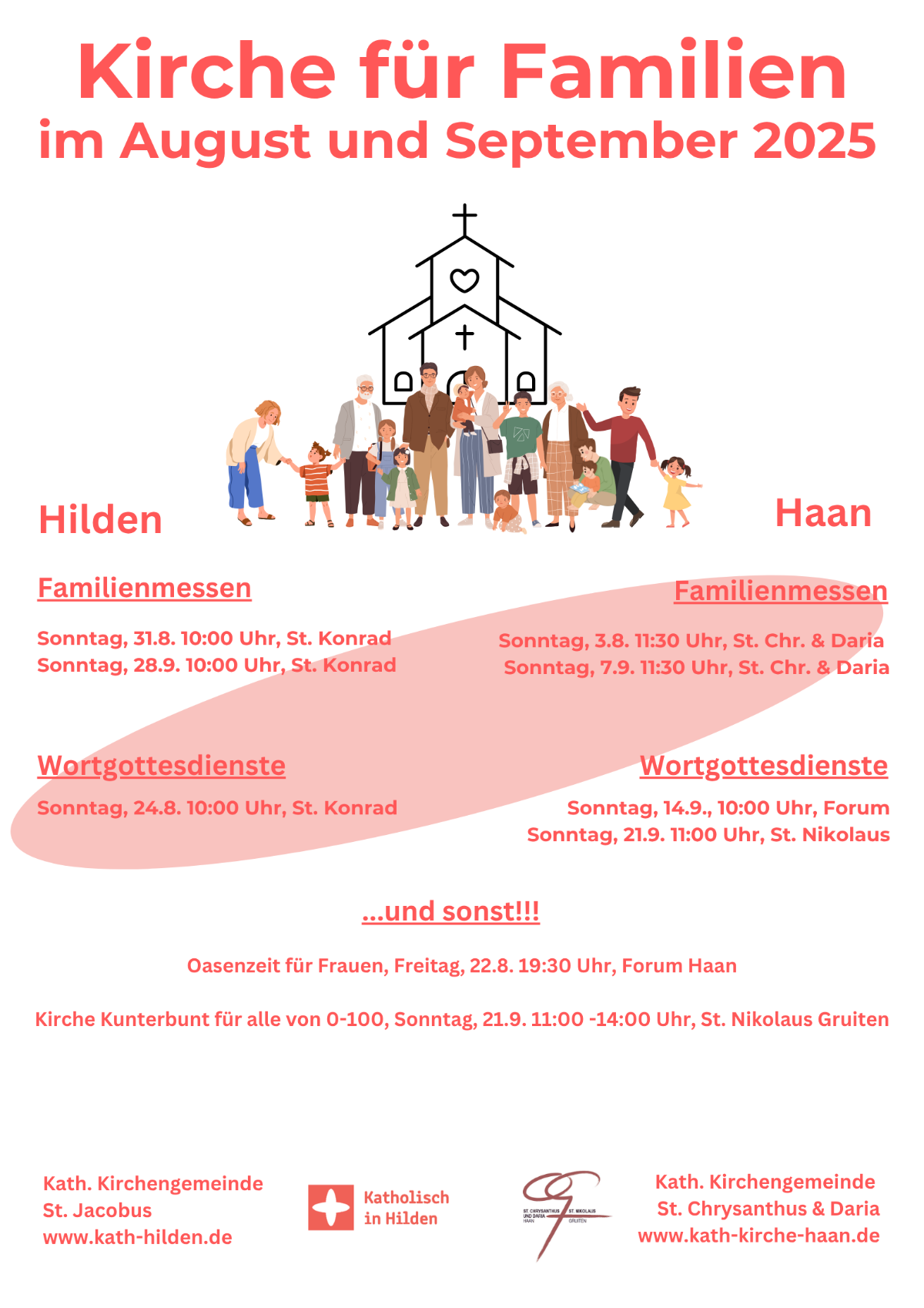 Kirche für Familien - August und September 2025