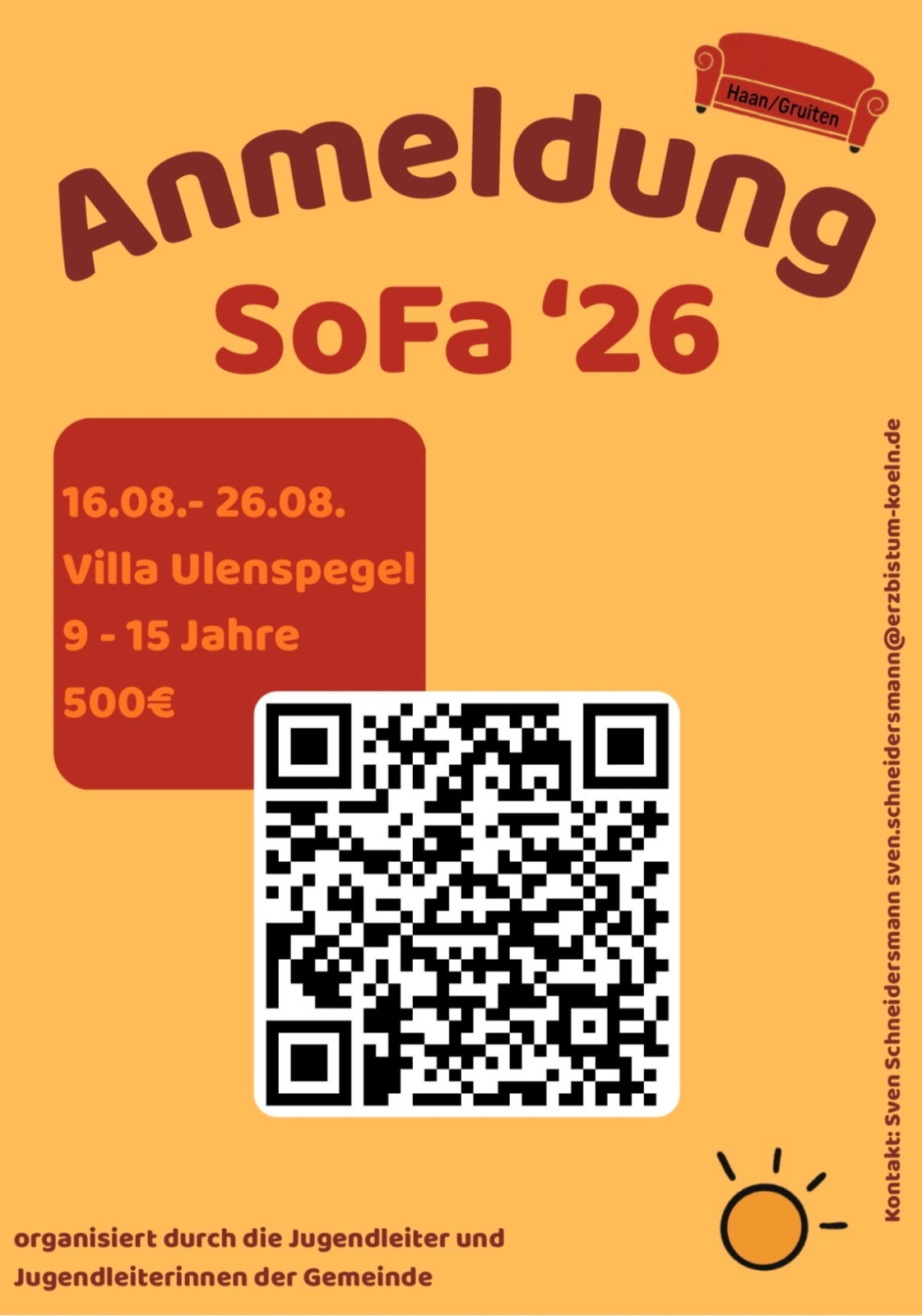 Anmeldung zur Sommerfahrt 2026