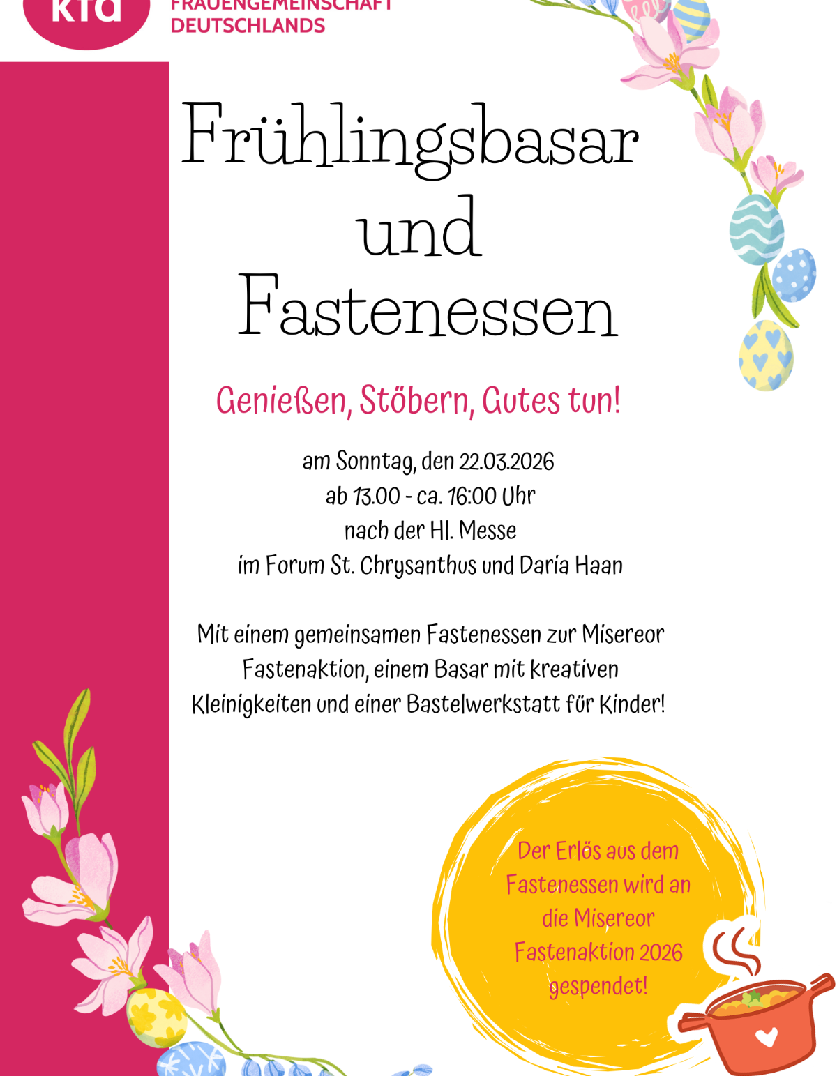 Fastenessen und Basar 2026