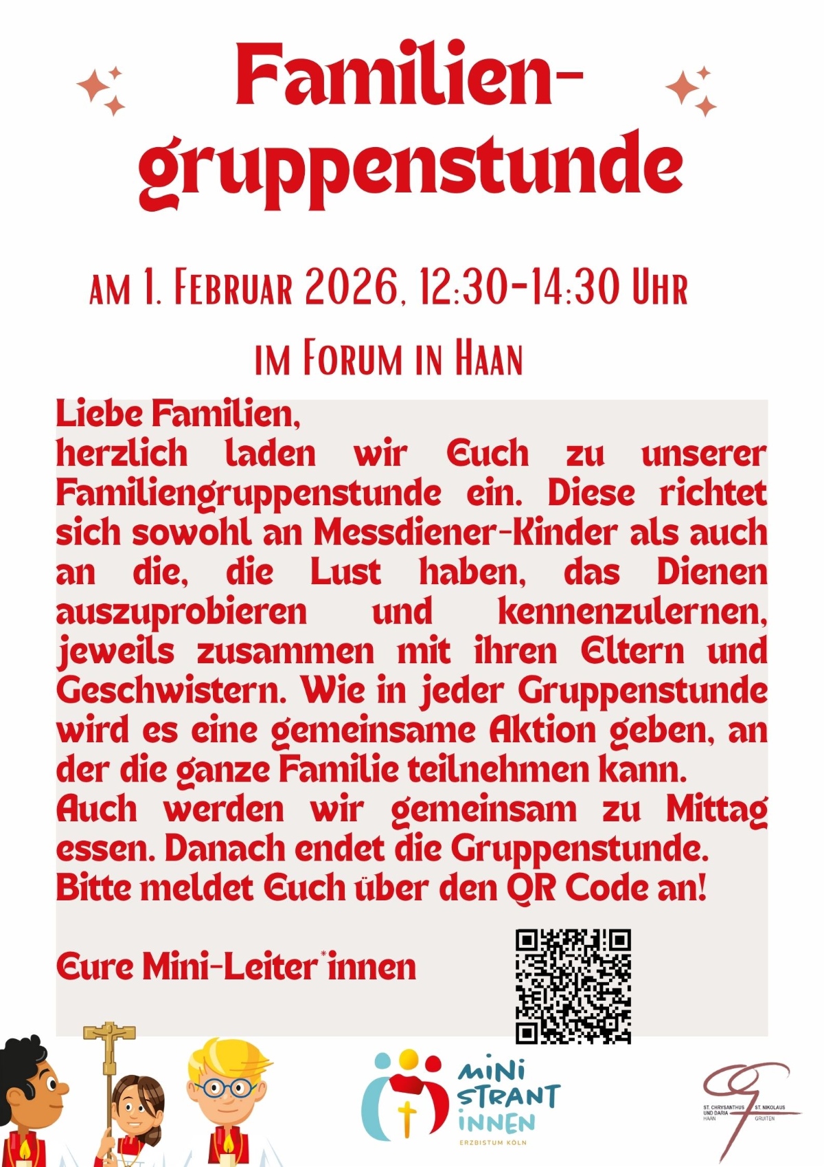 Familiengruppenstunde am 1.Februar 2026