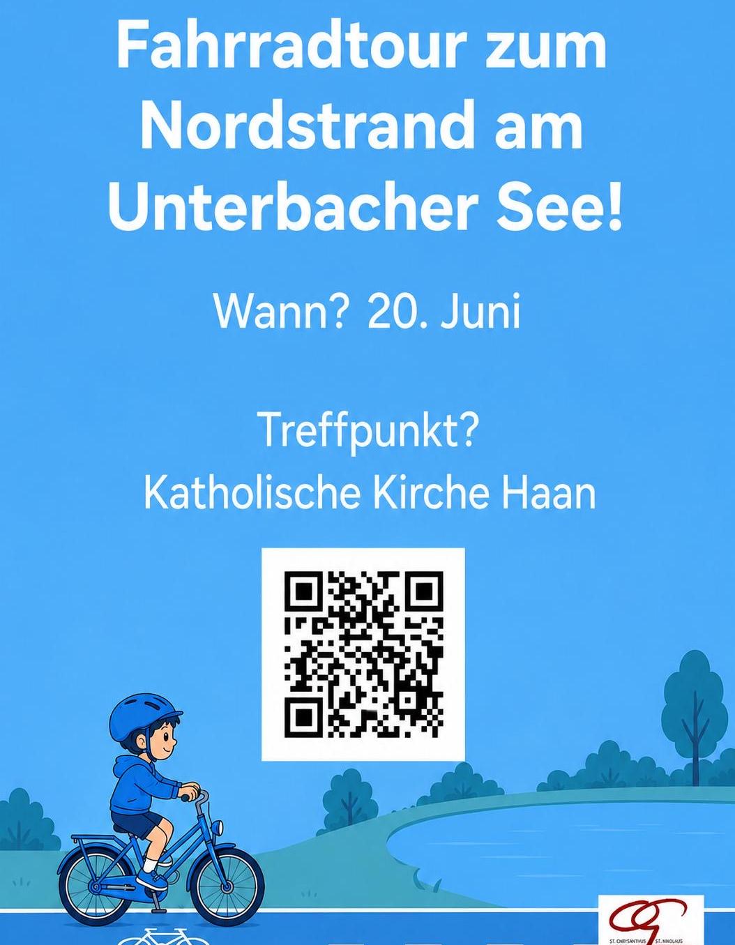 Fahrradtour zum Nordstrand am Unterbacher See